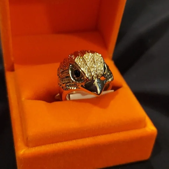 KURT GEIGER LONDON Pave' Crystal Eagle Ring Size 8 - Picture 4 of 6